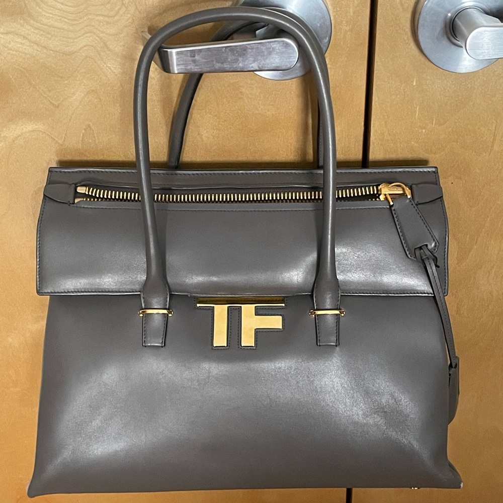 Tom Ford large leather icon tote bag